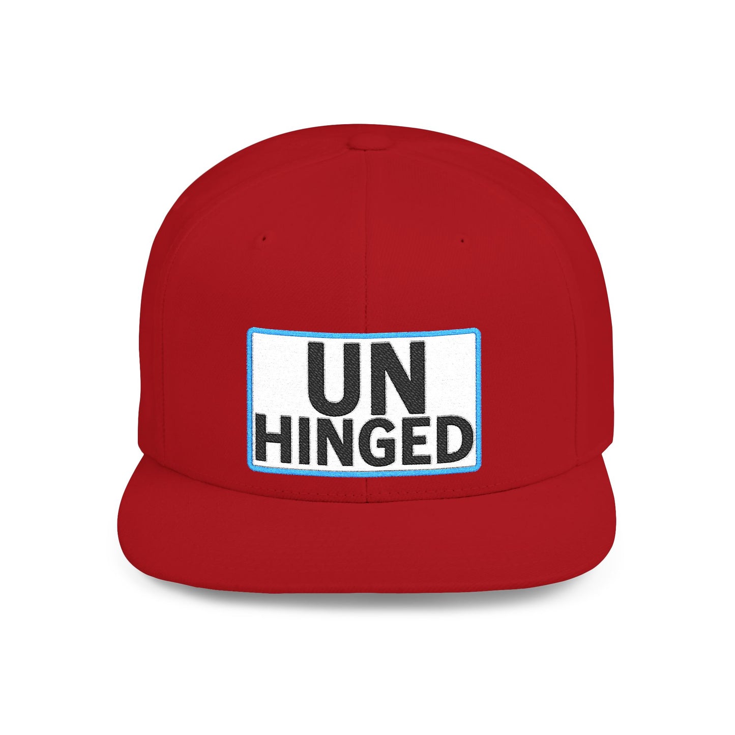 UNHINGED Embroidered Snapback Hat | Funny Statement Cap | Bold Streetwear Flat Bill | Dark Humor Gift