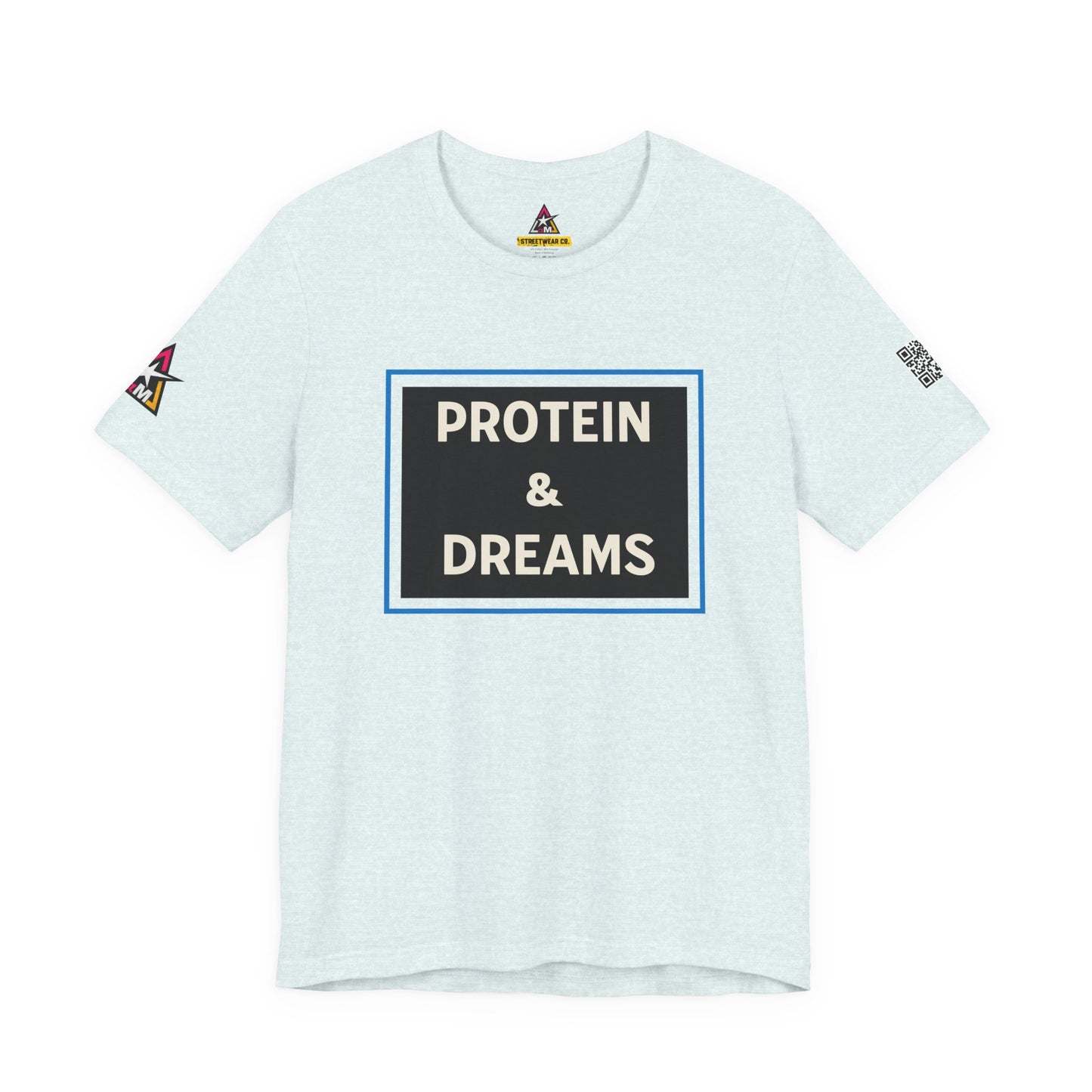 Protein & Dreams Graphic T-Shirt | Fitness Streetwear Tee | Gym Lifestyle Shirt