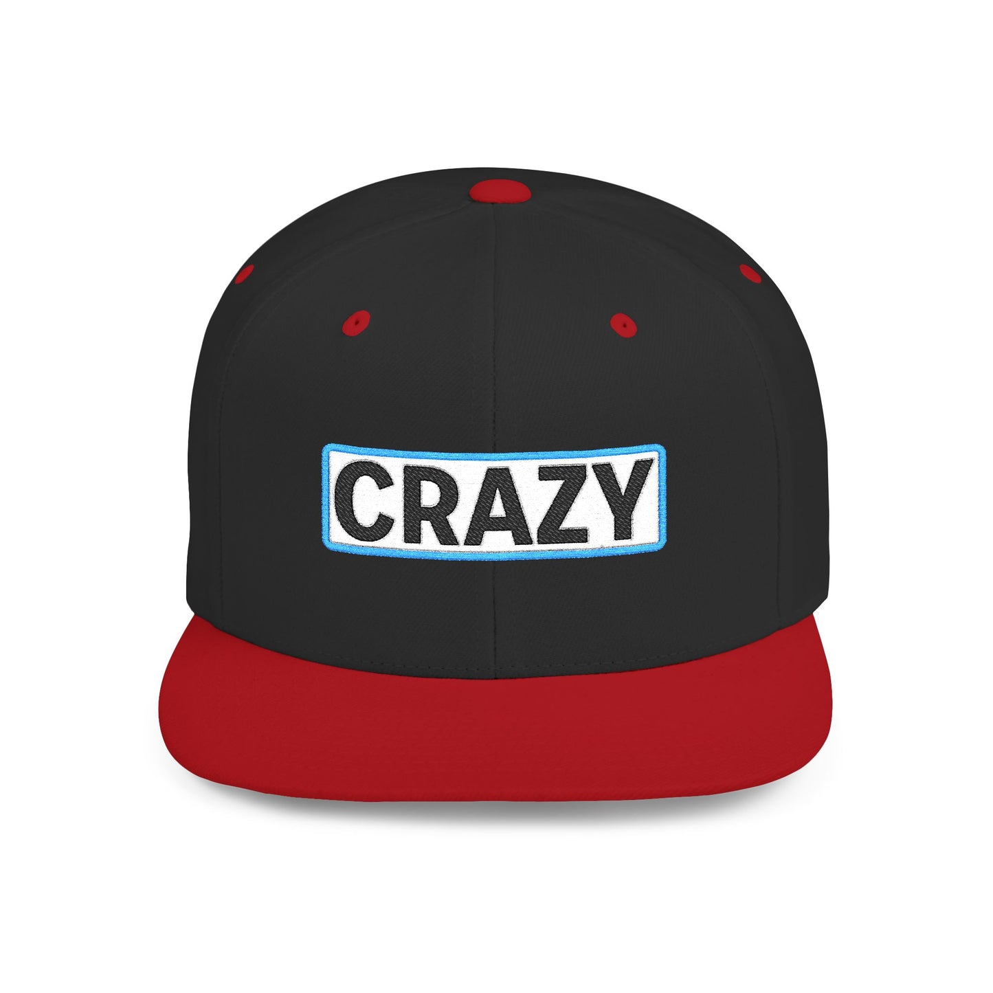 CRAZY Embroidered Snapback Hat | Funny Statement Cap | Bold Streetwear Flat Bill | Conversation Starter Gift