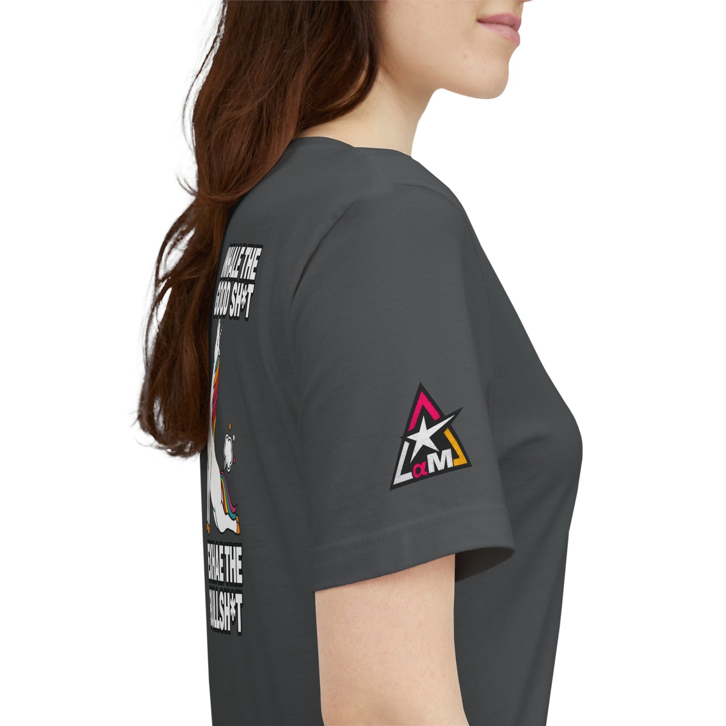 Inhale the Good Shit, Exhale the Bullshit – Funny Unicorn Graphic Tee