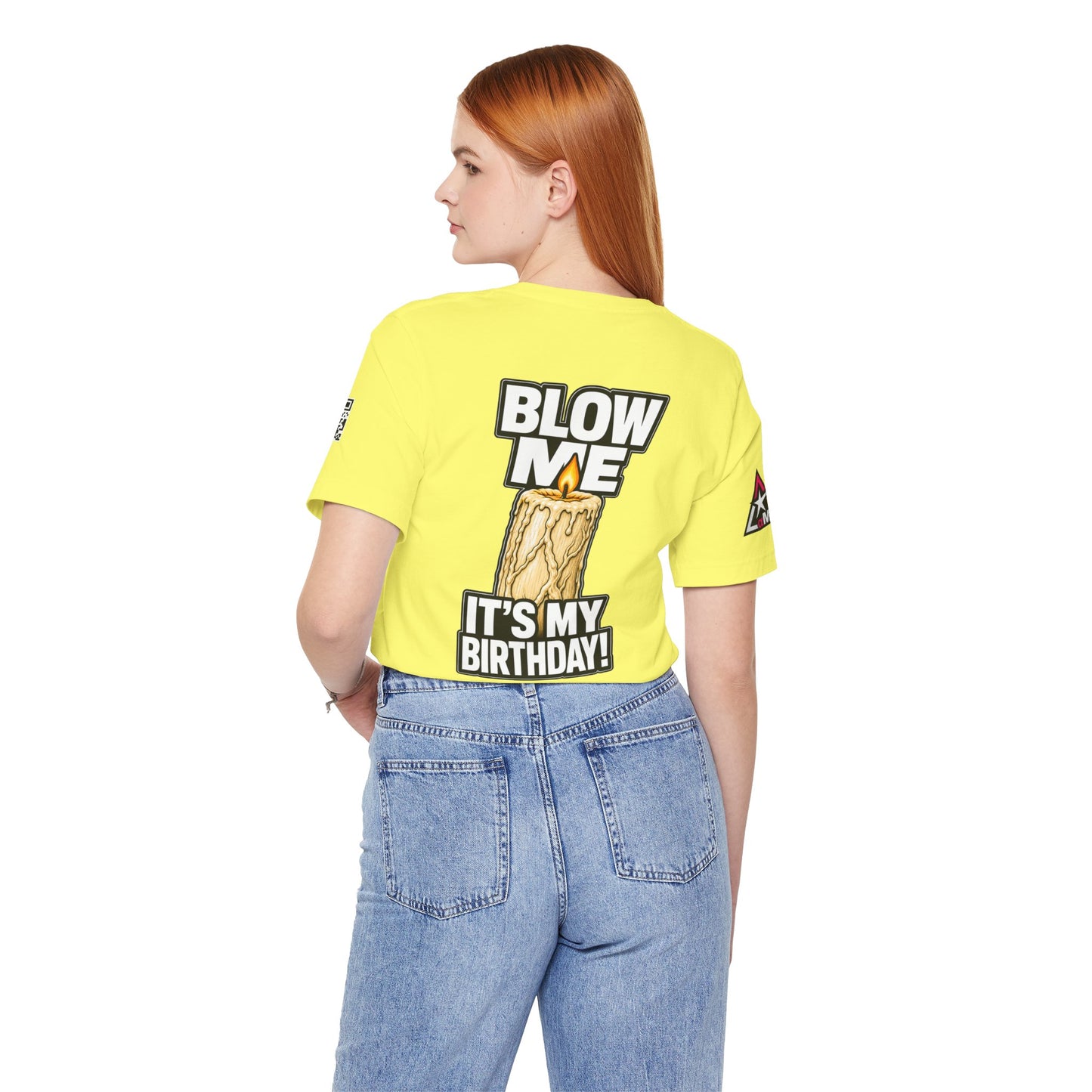 Blow Me, It’s My Birthday – Funny Birthday Candle Graphic Tee