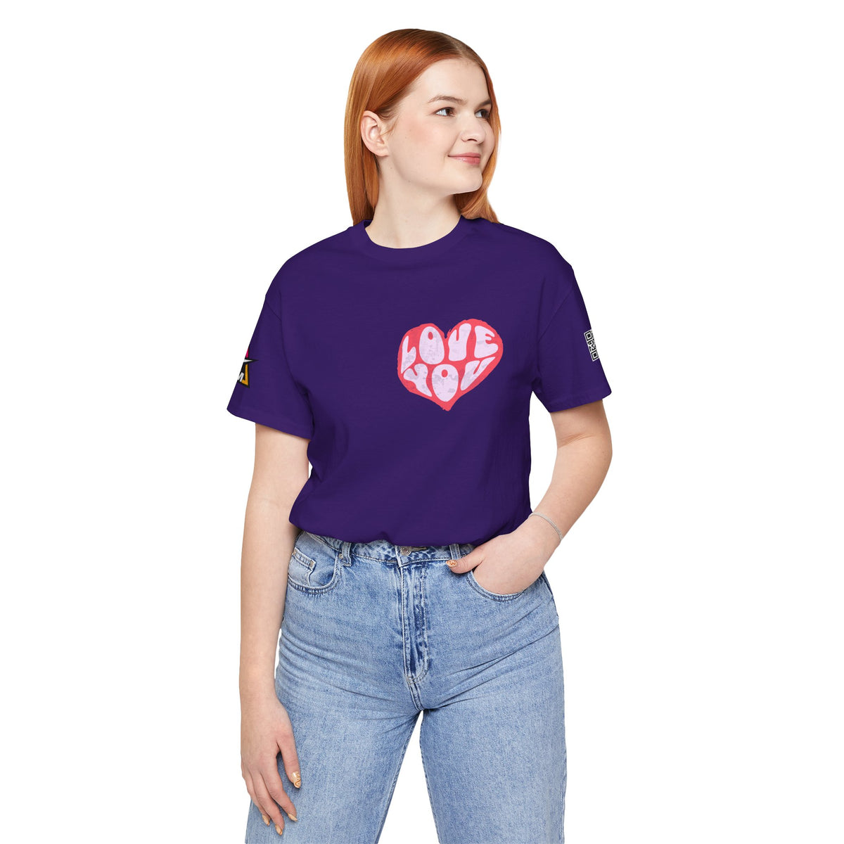 Love You Graphic T-Shirt | Heart Graphic Tee | Cute Retro Streetwear Shirt