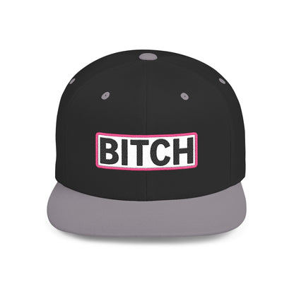BITCH Embroidered Snapback Hat | Funny Statement Cap | Bold Streetwear Flat Bill | Conversation Starter Gift