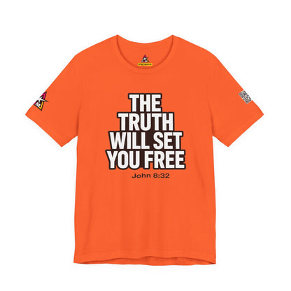 The Truth Will Set You Free Graphic T-Shirt | John 8:32 Christian Tee | Faith Streetwear Shirt