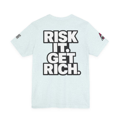 Risk It. Get Rich. – Bold Motivational Graphic Tee