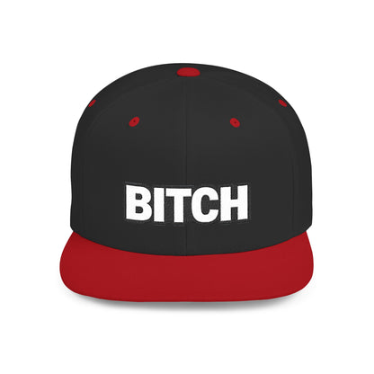BITCH Embroidered Snapback Hat | Funny Statement Cap | Bold Streetwear Flat Bill | Conversation Starter Gift