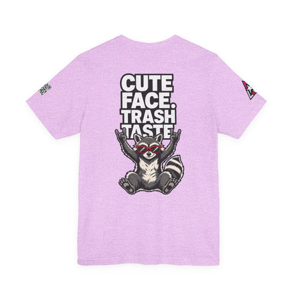 Cute Face, Trash Taste – Funny Raccoon Graphic Tee