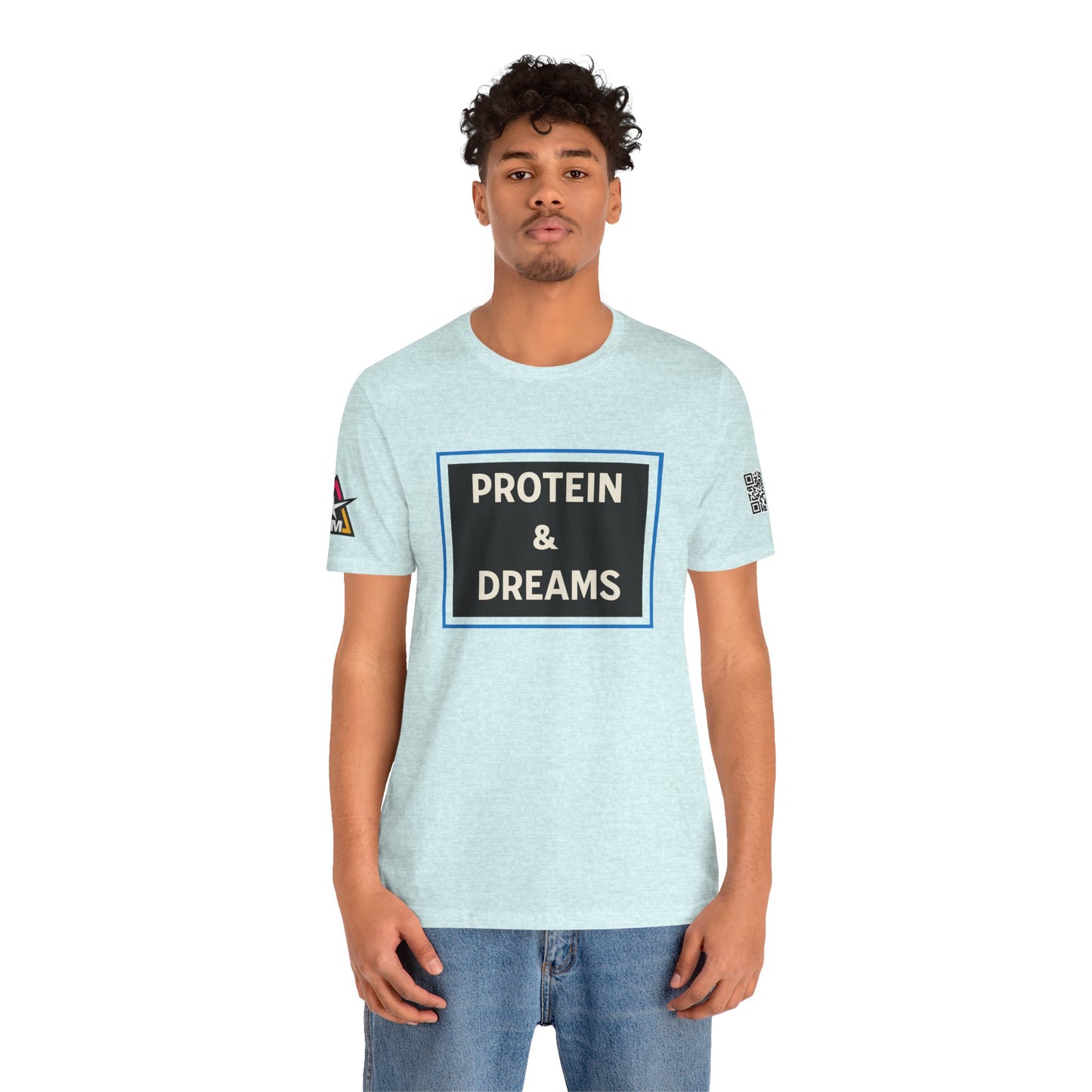 Protein & Dreams Graphic T-Shirt | Fitness Streetwear Tee | Gym Lifestyle Shirt