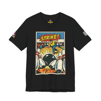 Strike Graphic T-Shirt | Bowling Streetwear Tee | Retro Bowling Shirt  STRIKE.