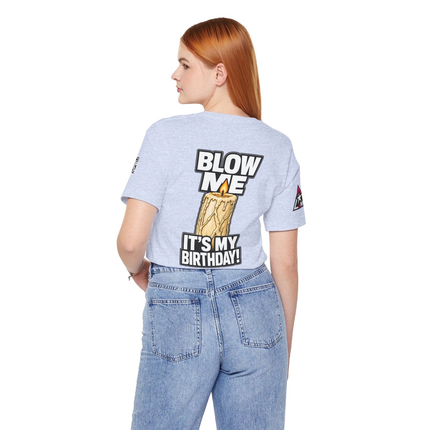 Blow Me, It’s My Birthday – Funny Birthday Candle Graphic Tee