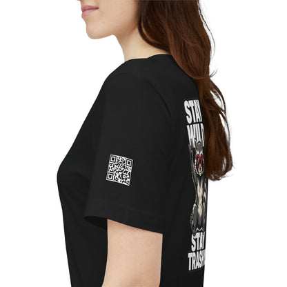 Stay Wild, Stay Trashy – Funny Raccoon Graphic Tee
