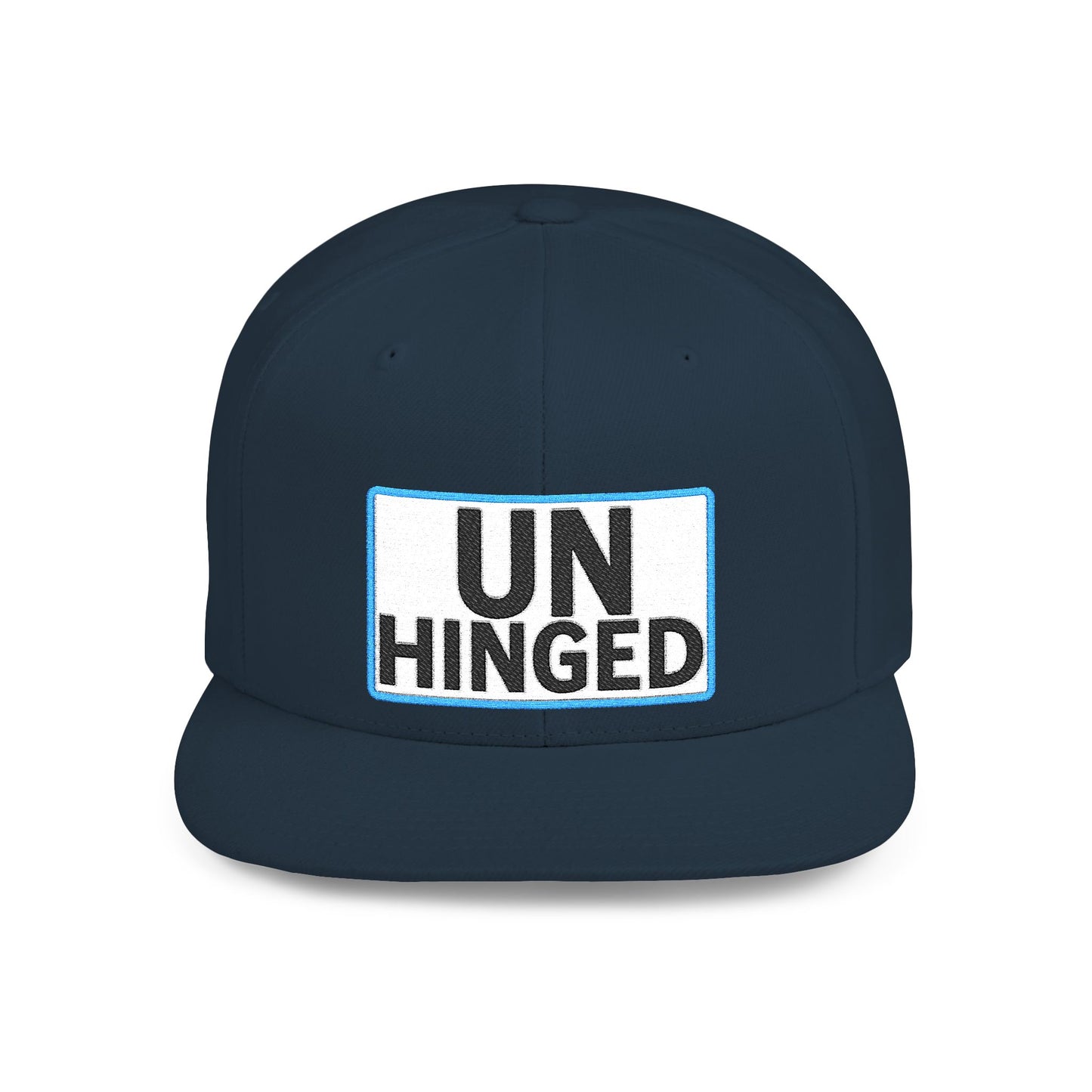 UNHINGED Embroidered Snapback Hat | Funny Statement Cap | Bold Streetwear Flat Bill | Dark Humor Gift