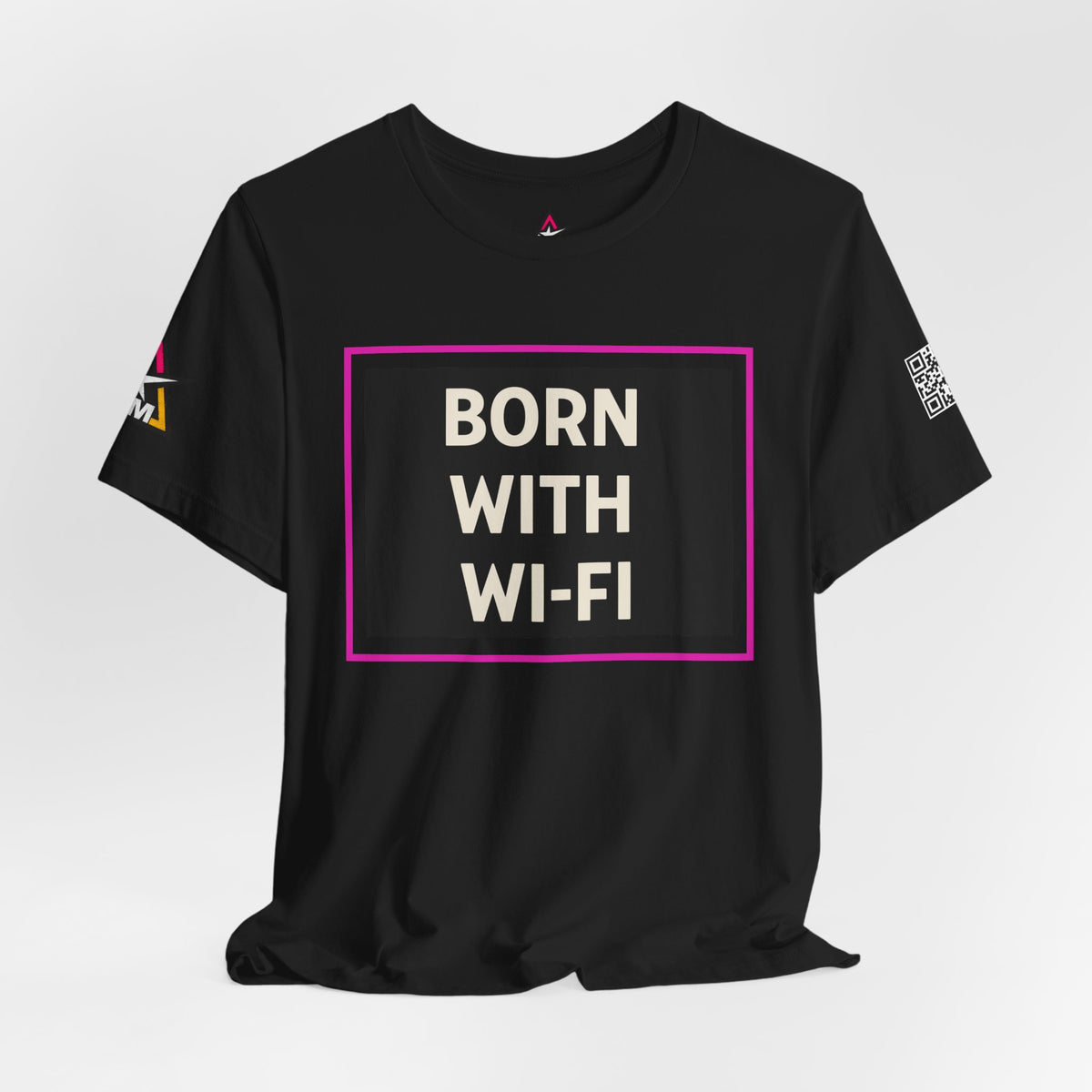 BORN WITH WI-FI | Funny Millennial Graphic Tee | Tech Humor Streetwear