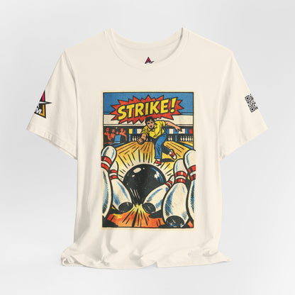 Strike Graphic T-Shirt | Bowling Streetwear Tee | Retro Bowling Shirt  STRIKE.