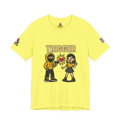 Trigger Graphic T-Shirt | Funny Dating Tee | Toxic Love Streetwear  TRIGGER