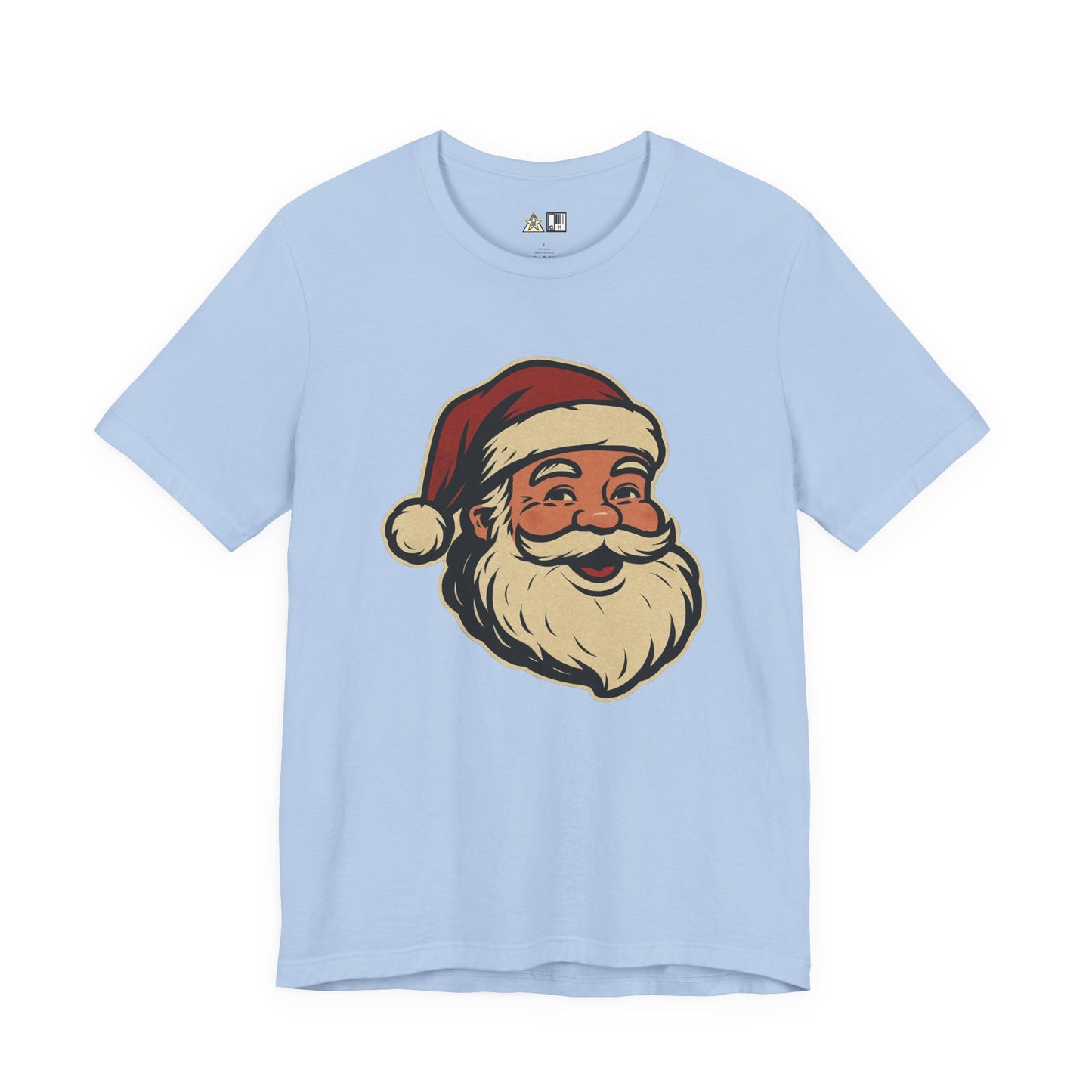 Classic Santa Smile – Vintage Unisex Christmas Graphic T-Shirt