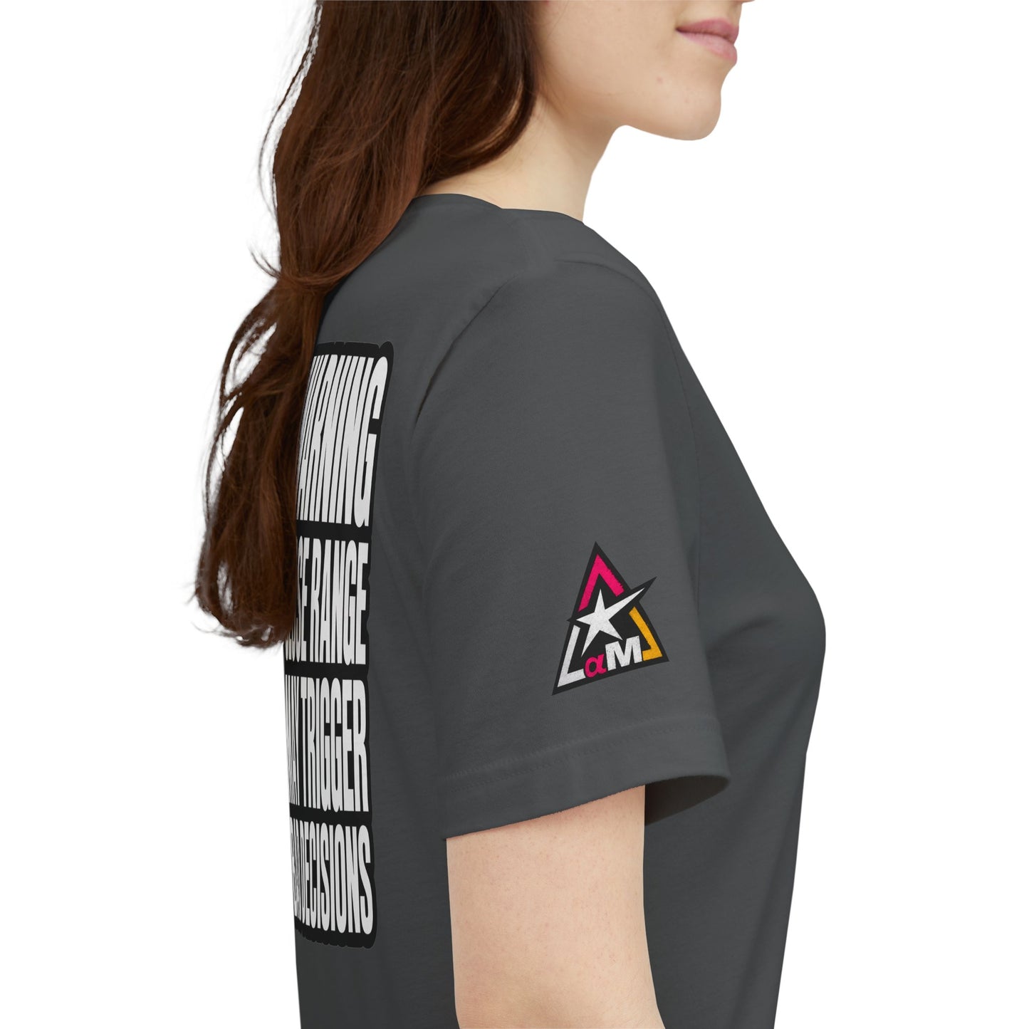 Warning Close Range May Trigger Bad Decisions – Funny Flirty Graphic Tee