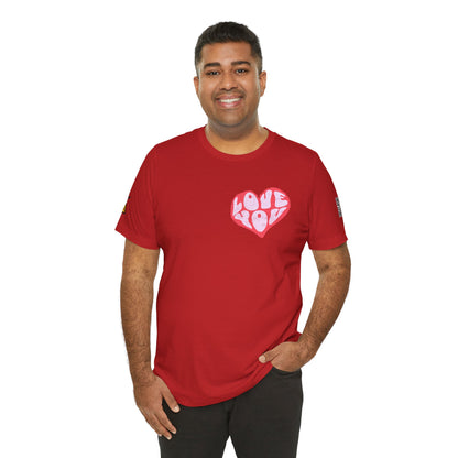 Love You Graphic T-Shirt | Heart Graphic Tee | Cute Retro Streetwear Shirt
