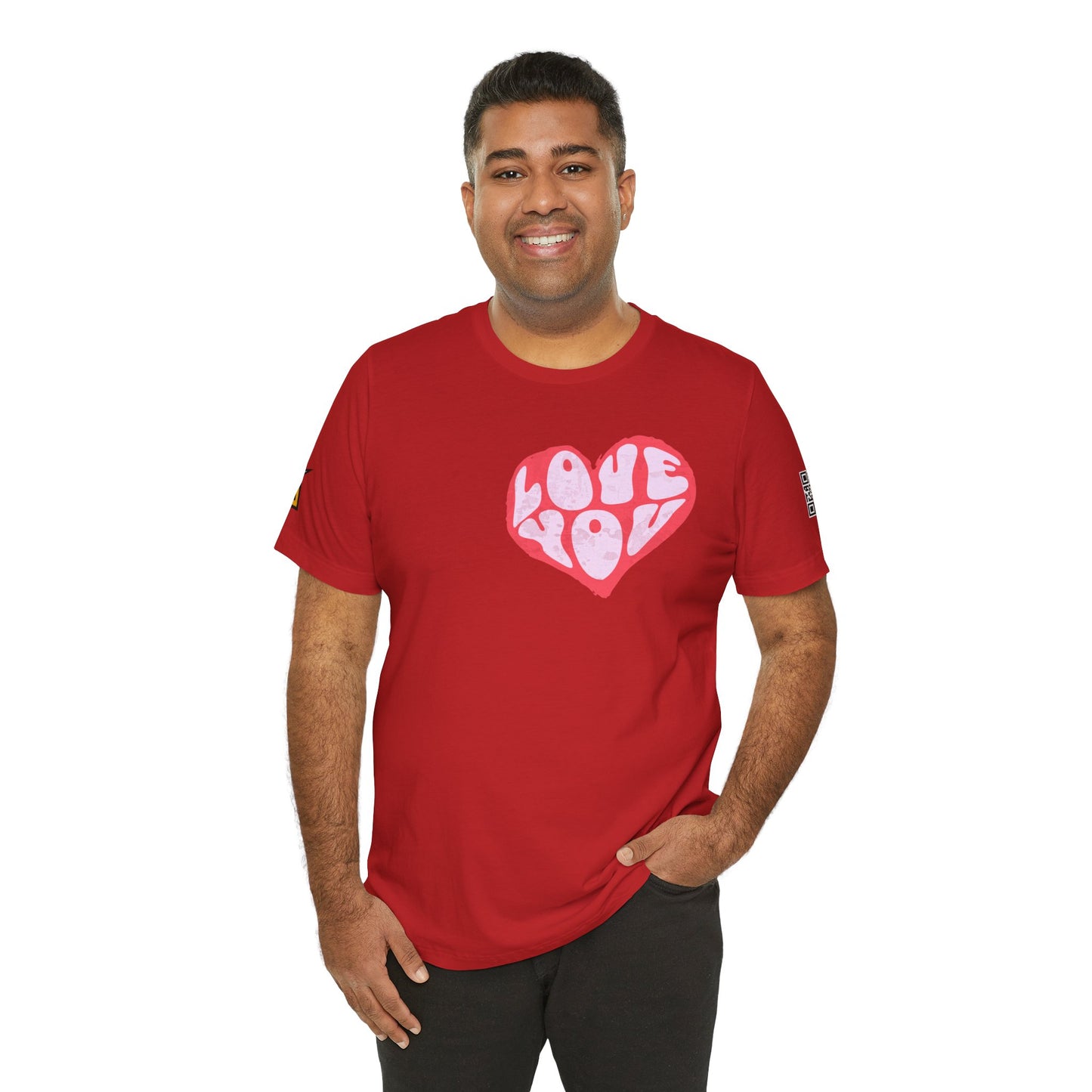 Love You Graphic T-Shirt | Heart Graphic Tee | Cute Retro Streetwear Shirt