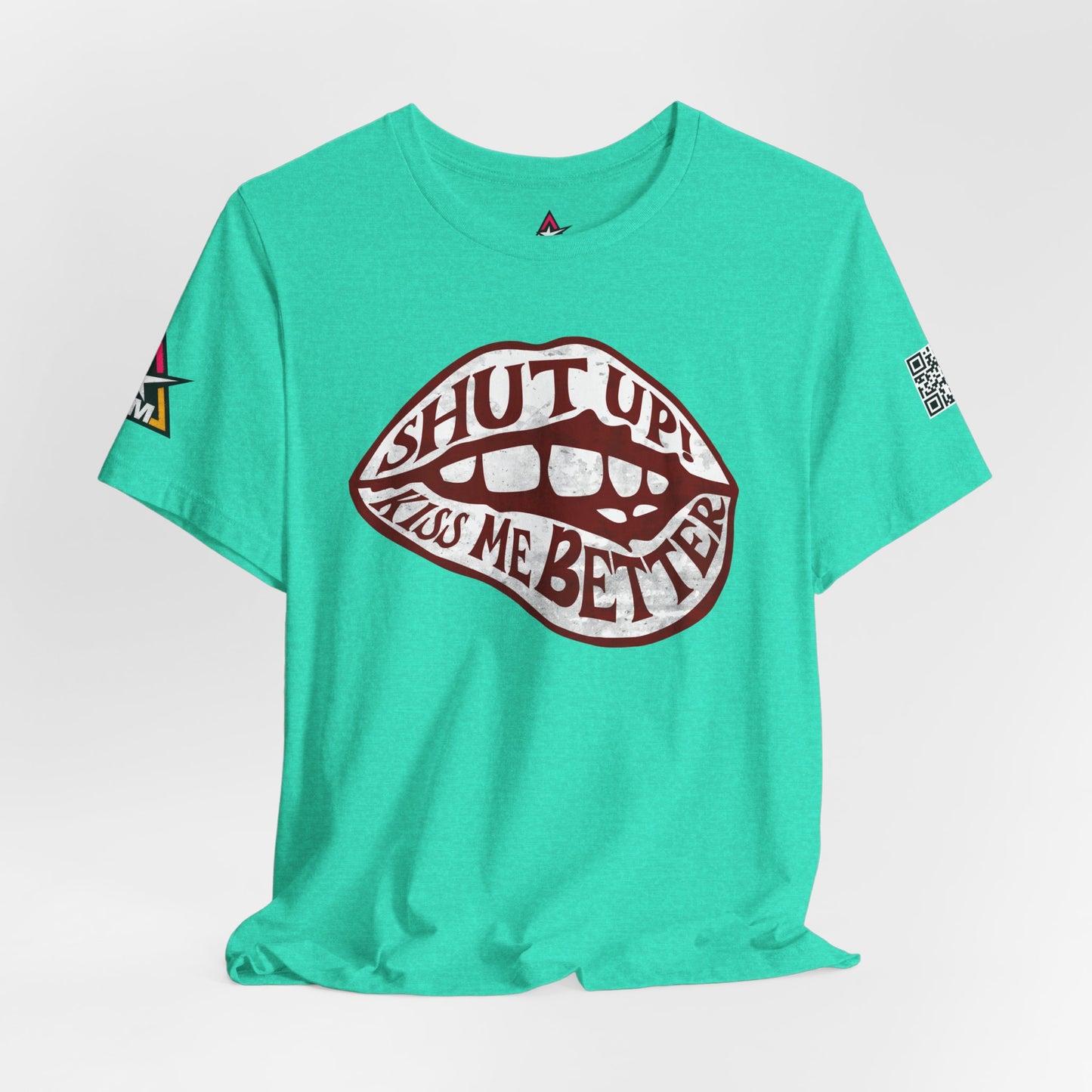 SHUT UP KISS ME BETTER Graphic T-Shirt | Flirty Lips Tee | Bold Romantic Streetwear Shirt | Unisex Graphic Tee