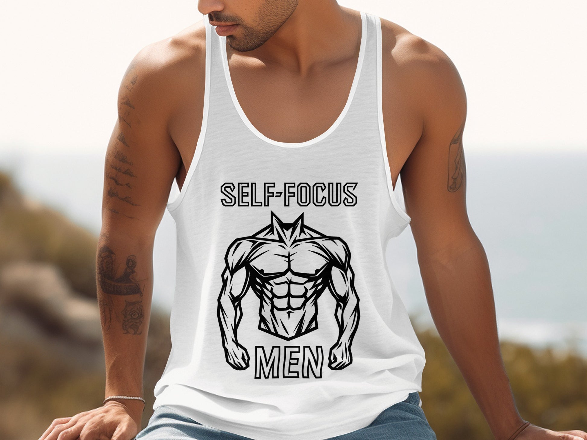 Self-Focus Design Motivational Men's Tank Top product