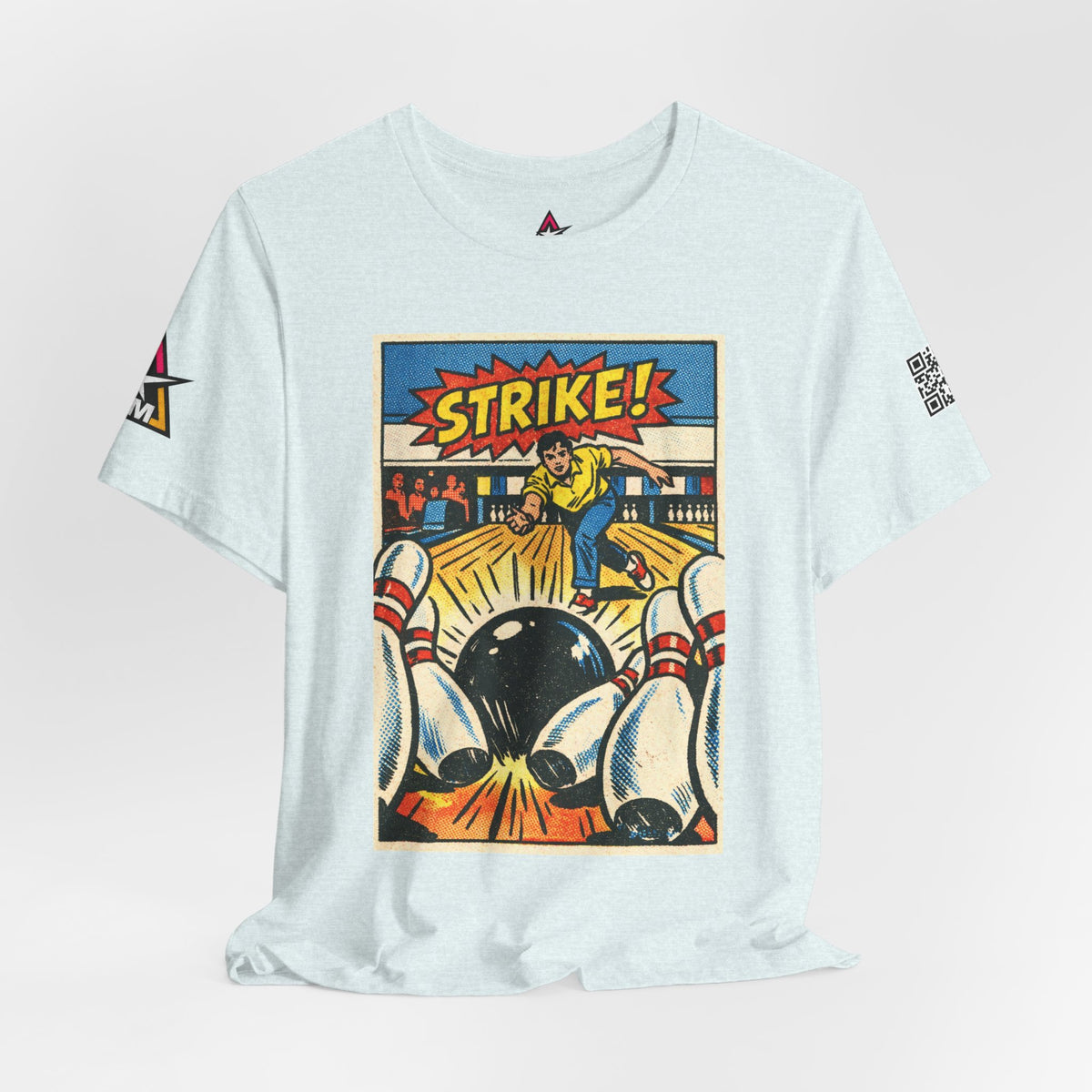 Strike Graphic T-Shirt | Bowling Streetwear Tee | Retro Bowling Shirt  STRIKE.