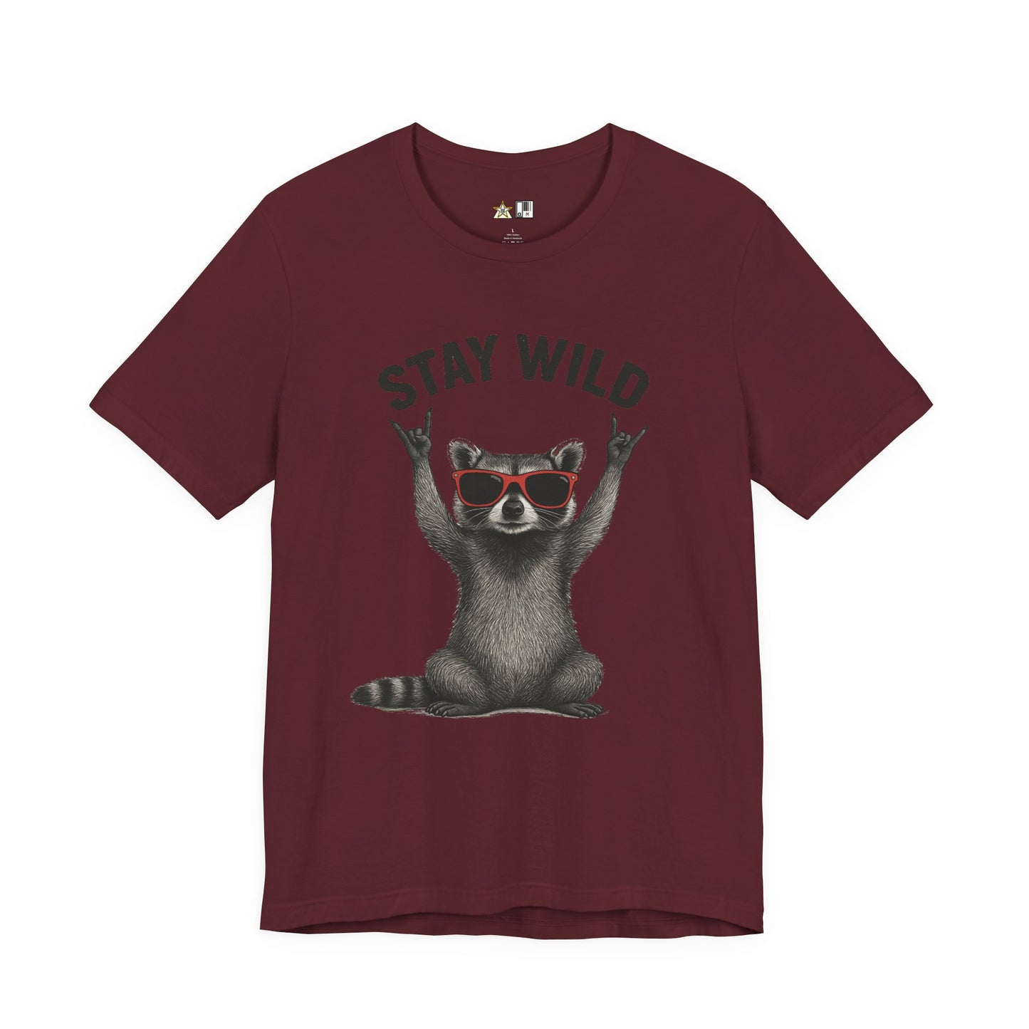 Stay Wild Raccoon Tee – Unisex Streetwear Graphic Tee