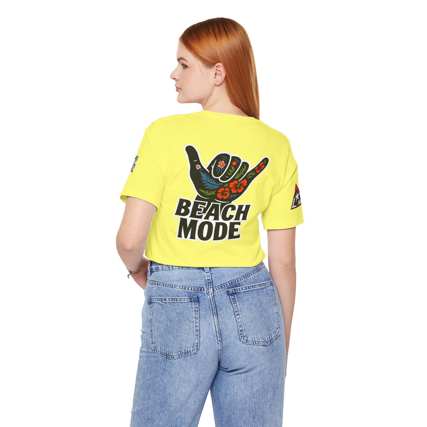 Beach Mode Graphic T-Shirt | Shaka Hand Tropical Tee | Summer Streetwear