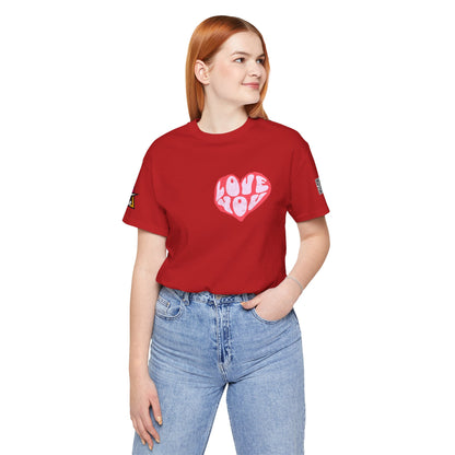 Love You Graphic T-Shirt | Heart Graphic Tee | Cute Retro Streetwear Shirt