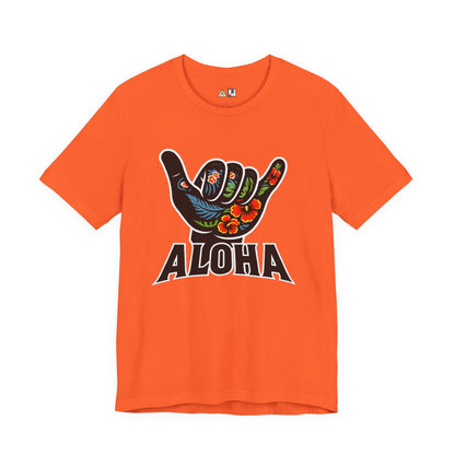 Aloha Shaka Floral Vibe – Unisex Streetwear Graphic Tee