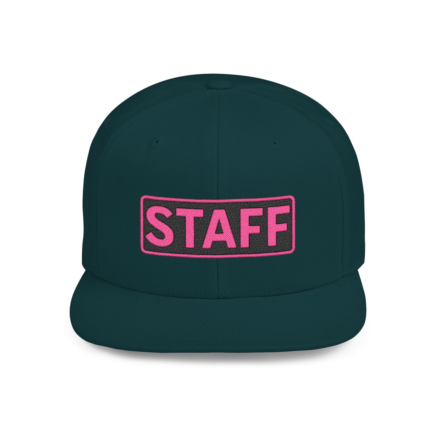 STAFF Embroidered Snapback Hat | Funny Event Crew Cap | Minimalist Streetwear Hat | Festival & Team Uniform Cap