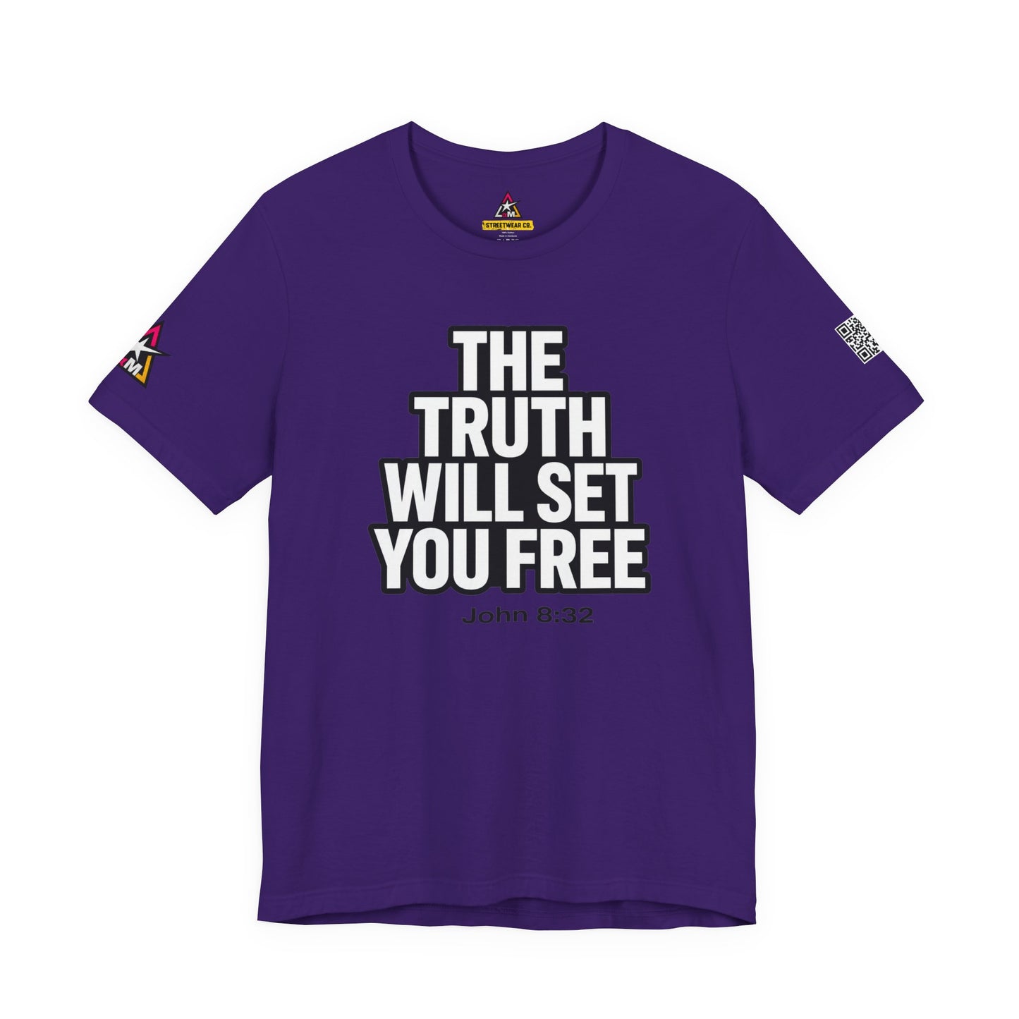 The Truth Will Set You Free Graphic T-Shirt | John 8:32 Bible Verse Tee | Christian Streetwear