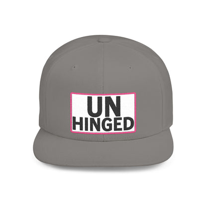 UNHINGED Embroidered Snapback Hat | Funny Statement Cap | Bold Streetwear Flat Bill | Dark Humor Gift