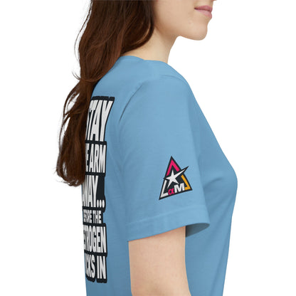 Stay One Arm Away – Funny Estrogen Warning Graphic Tee
