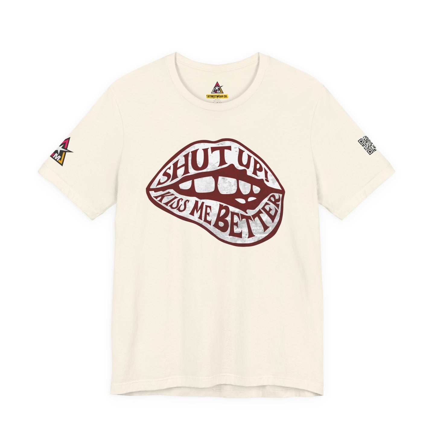 SHUT UP KISS ME BETTER Graphic T-Shirt | Flirty Lips Tee | Bold Romantic Streetwear Shirt | Unisex Graphic Tee