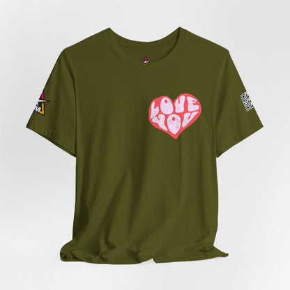 Love You Graphic T-Shirt | Heart Graphic Tee | Cute Retro Streetwear Shirt