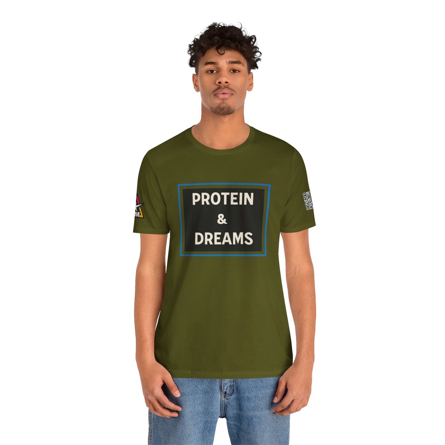 Protein & Dreams Graphic T-Shirt | Fitness Streetwear Tee | Gym Lifestyle Shirt