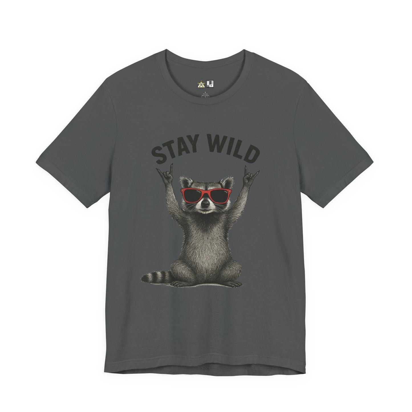 Stay Wild Raccoon Tee – Unisex Streetwear Graphic Tee
