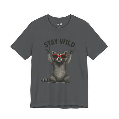 Stay Wild Raccoon Tee – Unisex Streetwear Graphic Tee