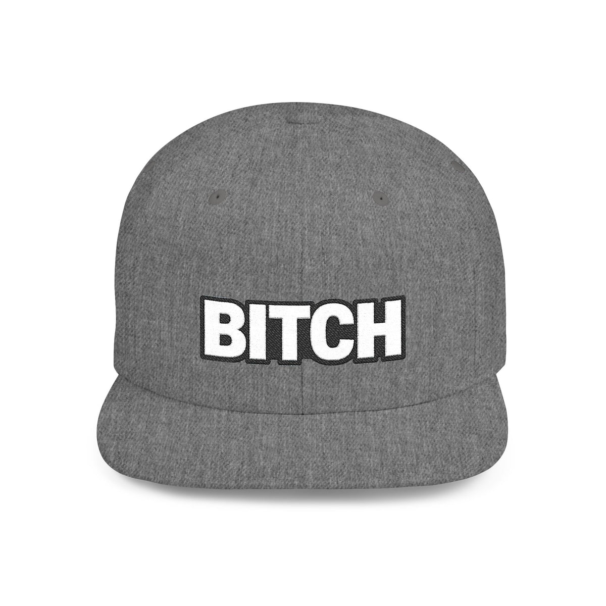 BITCH Embroidered Snapback Hat | Funny Statement Cap | Bold Streetwear Flat Bill | Conversation Starter Gift