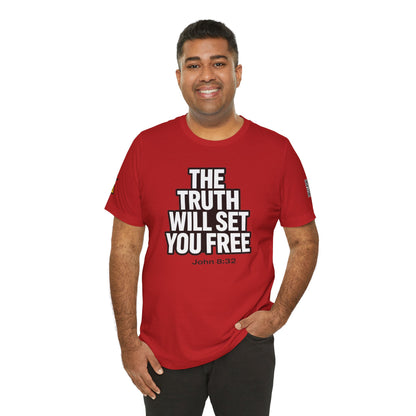 The Truth Will Set You Free Graphic T-Shirt | John 8:32 Bible Verse Tee | Christian Streetwear