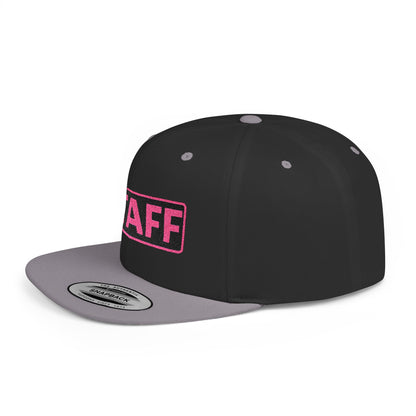 STAFF Embroidered Snapback Hat | Funny Event Crew Cap | Minimalist Streetwear Hat | Festival & Team Uniform Cap