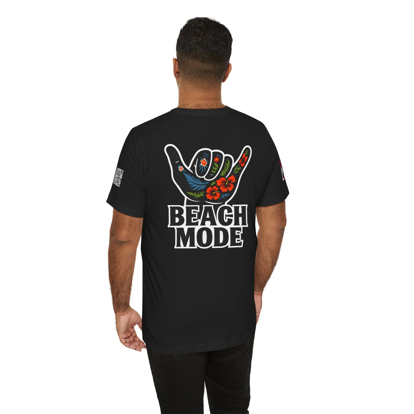 Beach Mode Graphic T-Shirt | Shaka Hand Tropical Tee | Summer Streetwear