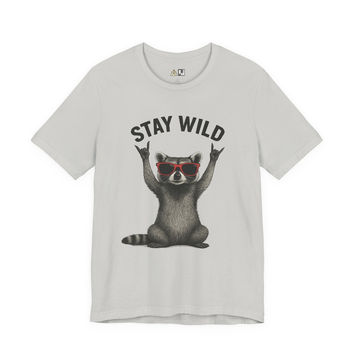Stay Wild Raccoon Tee – Unisex Streetwear Graphic Tee