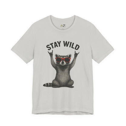 Stay Wild Raccoon Tee – Unisex Streetwear Graphic Tee