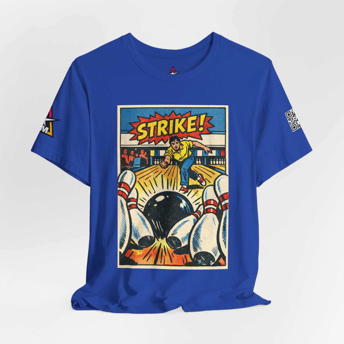 Strike Graphic T-Shirt | Bowling Streetwear Tee | Retro Bowling Shirt  STRIKE.