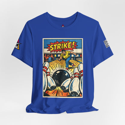 Strike Graphic T-Shirt | Bowling Streetwear Tee | Retro Bowling Shirt  STRIKE.