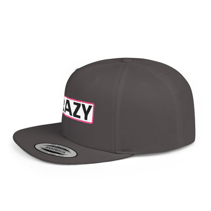 CRAZY Embroidered Snapback Hat | Funny Statement Cap | Bold Streetwear Flat Bill | Conversation Starter Gift