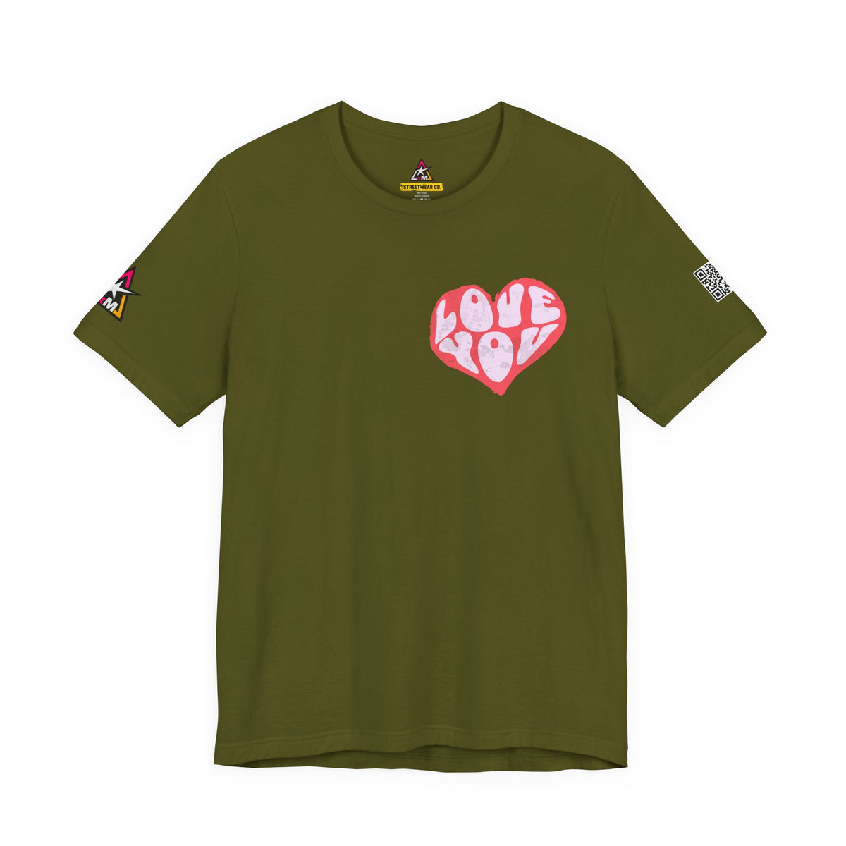 Love You Graphic T-Shirt | Heart Graphic Tee | Cute Retro Streetwear Shirt