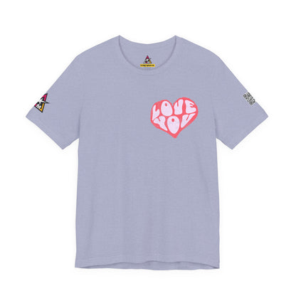 Love You Graphic T-Shirt | Heart Graphic Tee | Cute Retro Streetwear Shirt